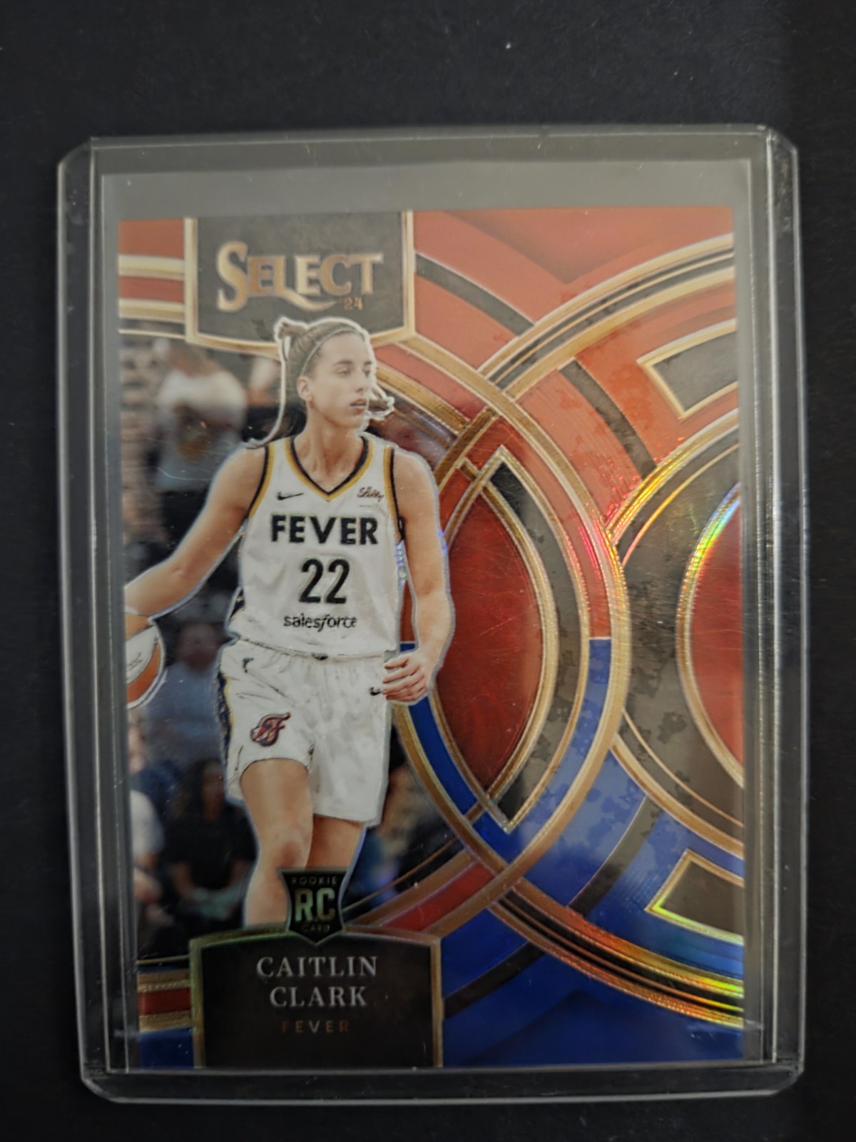 2024 Panini Select Premier Level Caitlin Clark #151 Red & Blue Prizm /399 (RC)