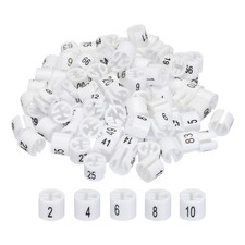 Clothes Hanger Marker Colored Hanger Sizer Number 1-100, White Set of 100