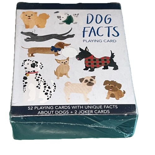 Mazzo di carte da gioco Dog Facts nuovo termoretraibile - Foto 4 di 4