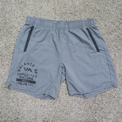 RVCA Shorts Men Medium Gray Yogger IV Athletic Lightweight Performance 7'' Inseam