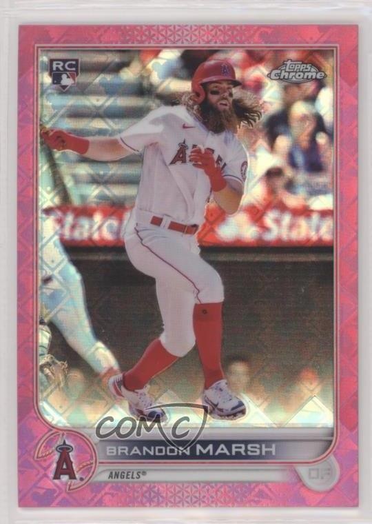 2022 Topps Chrome Logofractor Edition Pink Refractor /199 Brandon Marsh #25 0o0l