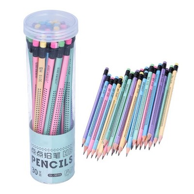 Triangular Cute Sharpened Pencils, Pencil Set with Eraser Fat Thick Strong Gr...