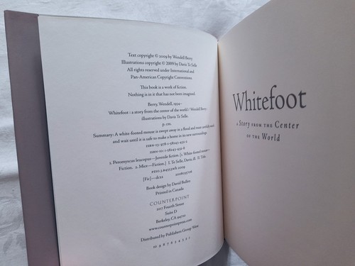 WHITEFOOT ~ A Story From The Center Of The World by WENDELL BERRY (Hc, 2009) - Picture 9 of 9