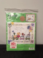 Little Suzy's Zoo Train Cross Stitch Birth Announcement KIT 1996 Suzy Ducken