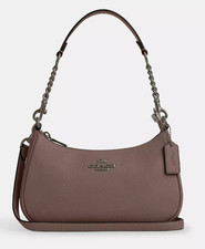 Coach Teri Shoulder Bag Refined pebble leather/Gunmetal/Dark Stone