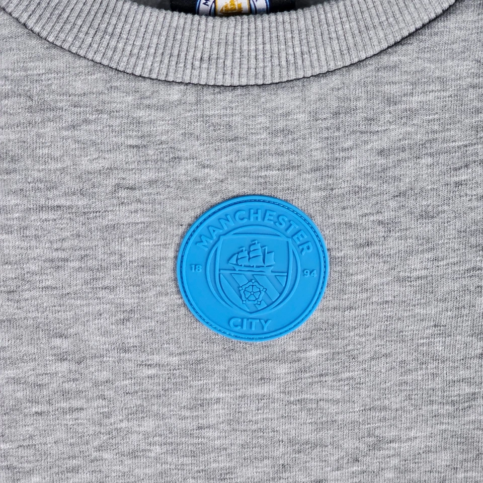 Manchester City F.C. Sudadera Hombre Gris Medio Fanáticos Fútbol Club Deportivo Foto 4 de 4