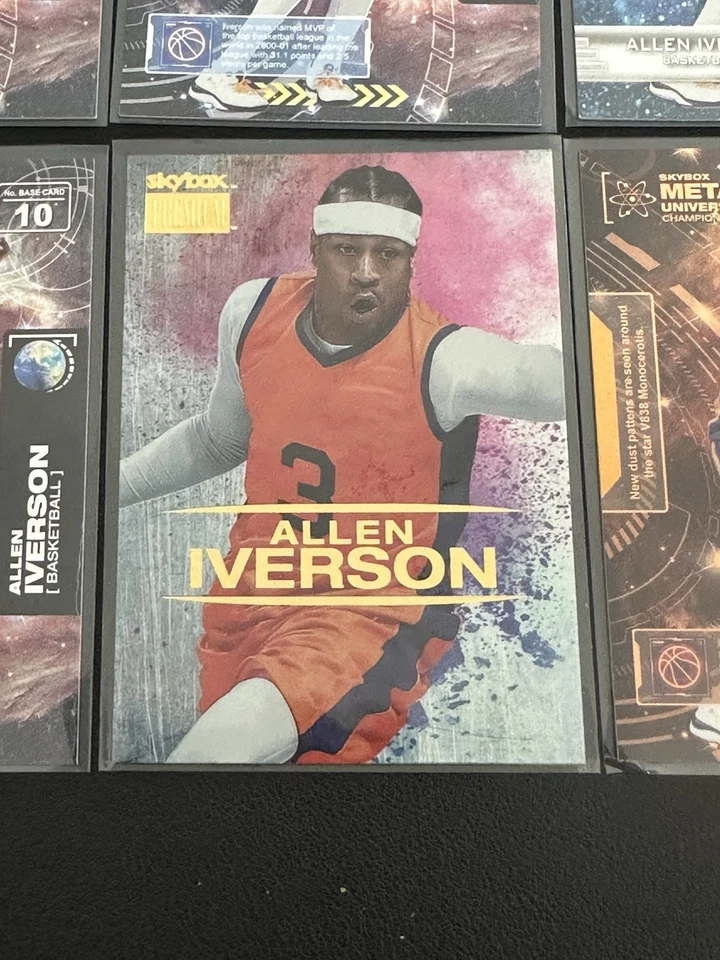 2021 SKYBOX METAL UNIVERSE CHAMPIONS Lot ALLEN IVERSON S-2, RB-2, #10 - Image 3 of 4
