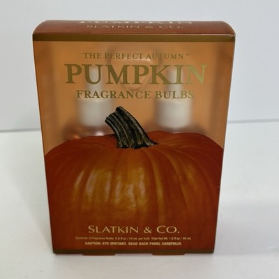 Bath & Body Works Slatkin & Co The Perfect Autumn Pumpkin Wallflower 2 Bulbs NOS