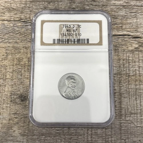 1943-D Steel Cent Graded NGC MS-67