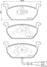 Brembo P 85 137x brake pad set, disc brake for Audi Audi (FAW) Seat Skoda S