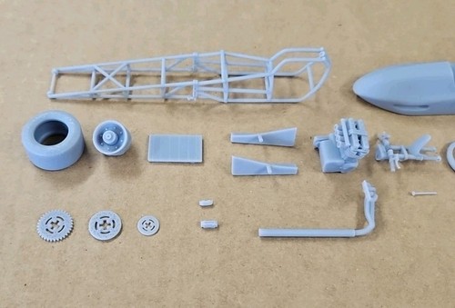 ABS-LIKE RESIN 3D PRINTED 1/25 CAR TIRE DRAGBIKE FULL KIT SUZUKI PRO MOD STOCK - Picture 3 of 6