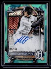 MICHAEL OLIVETO 2025 BOWMAN DRAFT CHROME PROSPECT AUTOGRAPHS AQUA LAVA REFRACTOR