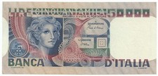 50000 LIRE BANK OF ITALY WOMAN S FACE 11/04/1980 SPL