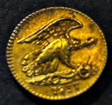 1837 1c Feuchtwanger’s Composition One Cent Coin Very Rare High Grade AU+ Toned