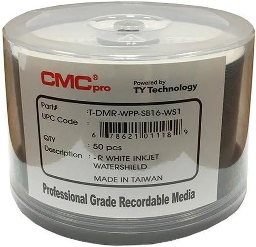 Watershield Glossy White Inkjet Hub 16X DVD-R - 50-Pack - Image 3 of 3
