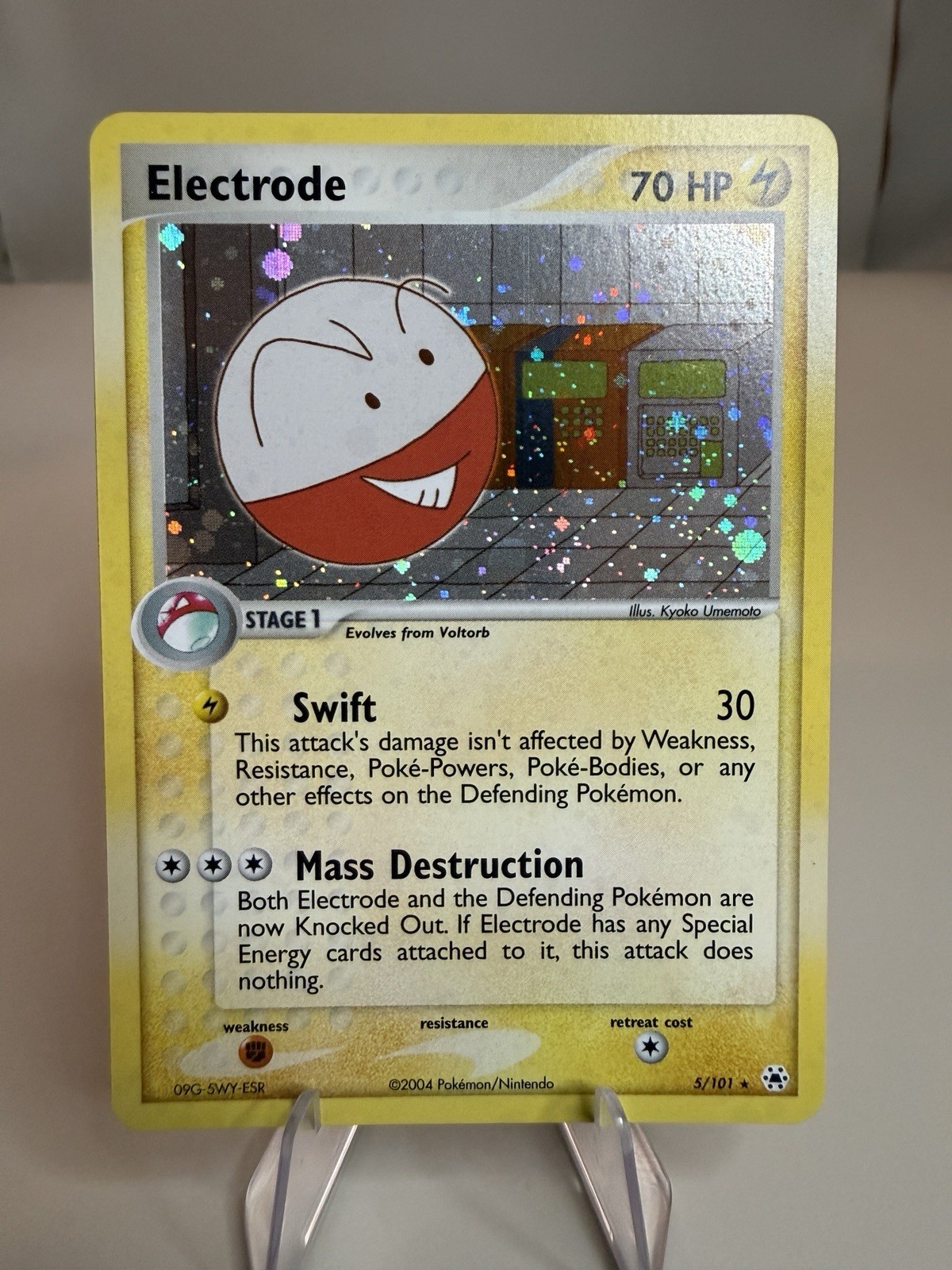 Pokemon TCG Electrode 5/101 Hidden Legends Holo Rare Eng 2004 70HP Stage 1