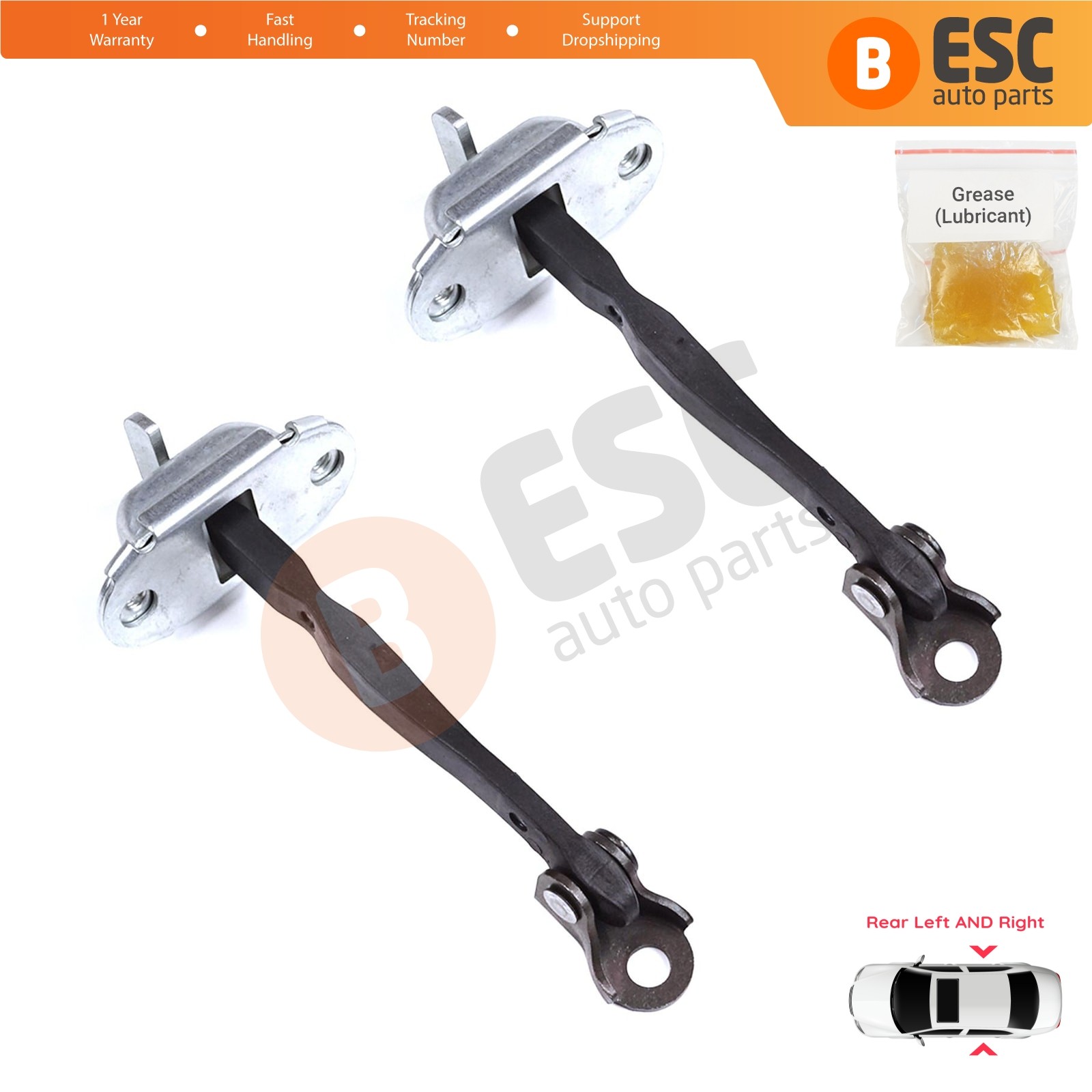 2X Rear Door Hinge Stop for Toyota Yaris Vitz MK3 2010-2014 Vios P15 Verso S P12