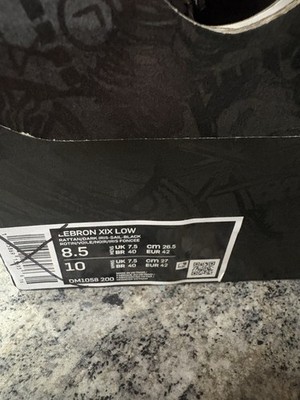 Nike LeBron XIX Low Rattan Dark Iris Sail DM1058-200 Men's Animal Print Sneakers
