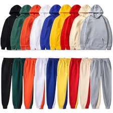 Men's Fleece Hoodie Sweatpants Set Warm Casual Tracksuit Jogger Outfit Pro Fit