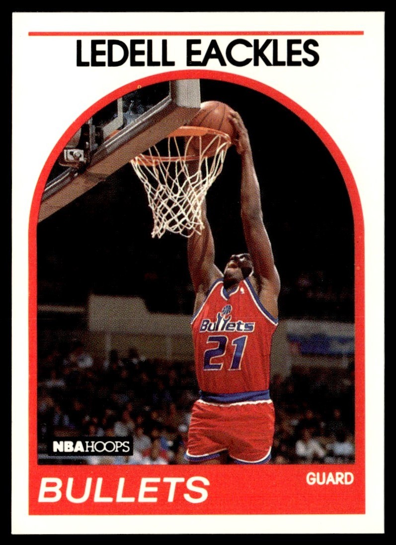 1989-90 Hoops Ledell Eackles Rookie Washington Bullets #194