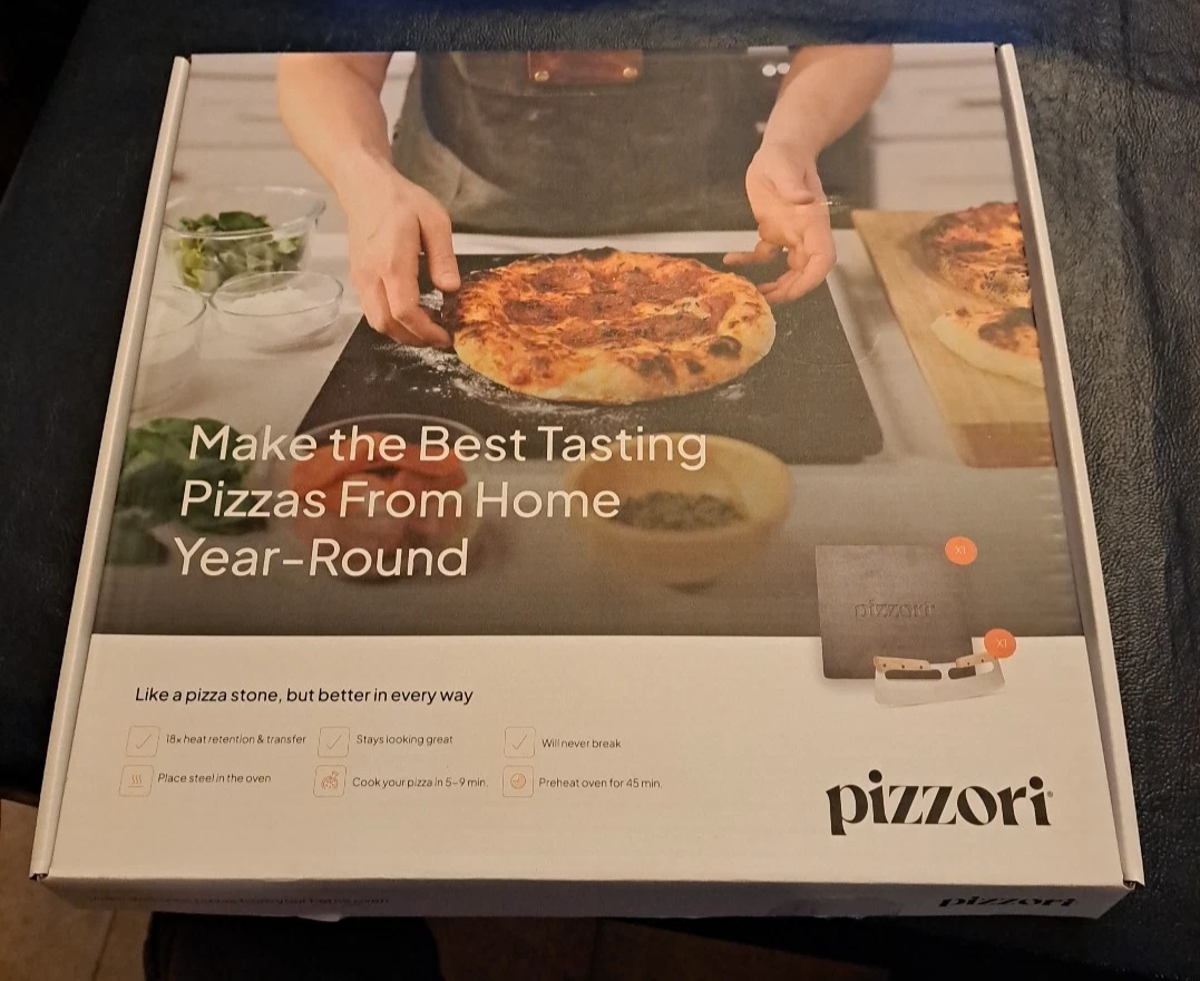 Pizzori Heavy Cast Iron Pizza Steel Set for Oven & Grill 14x14x1/4 Inch, Black
Opens in a new window