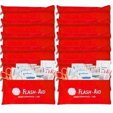 Mini First Aid Kits – 12-Pack Bulk Travel Emergency Kits in Reusable Pouch