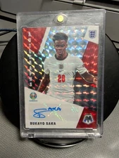 2021 Panini Mosaic UEFA Euro BUKAYO SAKA Auto Prizm SP England/Arsenal 