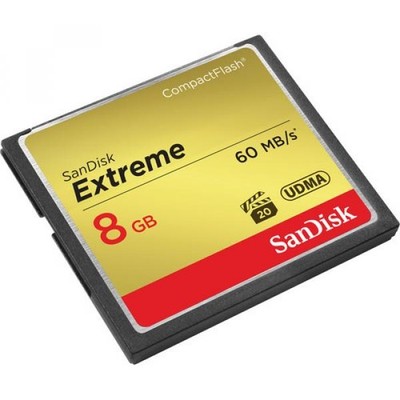 SanDisk 8GB Extreme 60 MB/s CF Speicherkarte - UDMA 400x Speed (SDCFX-008G-A46)