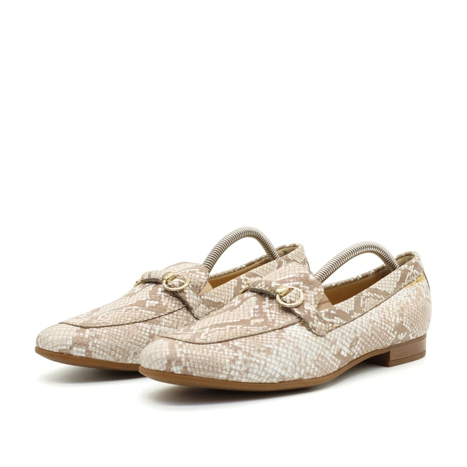 Geox Damen loafer EU 40 python beige braun synthetik respira klassisch - Bild 3 von 4