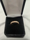 Vintage Gold Plated Sterling Silver Solid Rope Ring Size 5.5