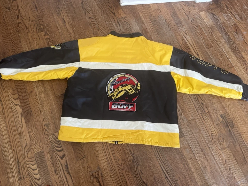 BOFF RACING MOTOCROSS JACKET MENS 3XL 2000 WORLD SUPERBIKE FINALS PVC LEATHER - Image 2 of 4