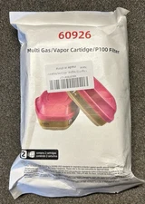 3M 60926 Multi Gas Vapor Replacement Respirator Cartridge Filter, 1 Pair