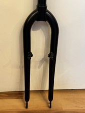 Forcella acciaio 26" nera 350mm 1 1/8 tubo stelo forcella NUOVO!