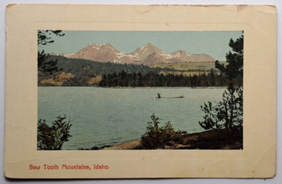 1911 Sawtooth Mountains Idaho Boise to Carlton Kansas Scenic Canoe View