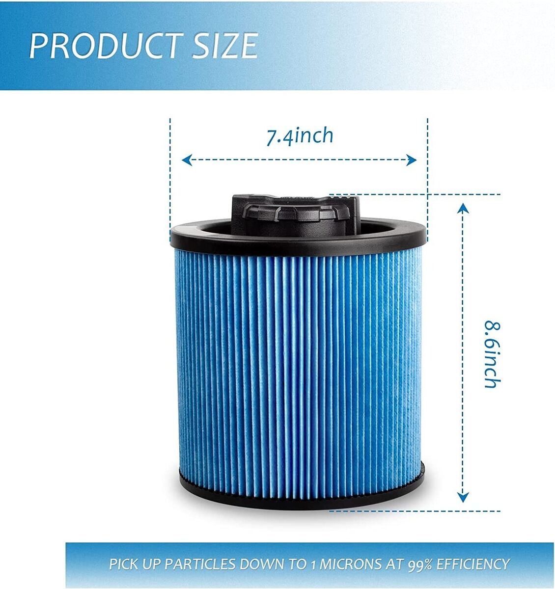 DeWalt Dxvc4001 Cartridge Filter For 4 Gallon Wet/dry Vacuums
