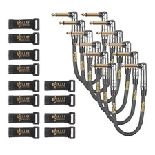 Clef Audio Labs Guitar Patch Cable 6.35mm TS to 6.35mm - 6IN -6PK