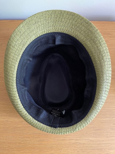 Patron Tequila Fedora Bee Logo Khaki Woven Fedora Brimmed Hat OSFA Unisex - Bild 7 von 9