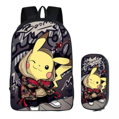Takara Tomy Pokémon Rucksack Schulranzen Set mit Pikachu Tasche