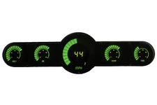 Universal Bargraph style 5.5 Gauge Panel w/ Green Leds Made in the USA!