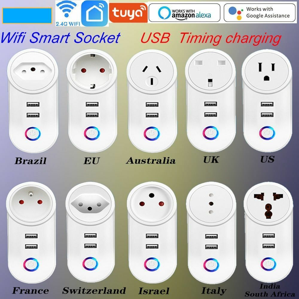 Smart Plug Wireless Power Wifi With Timer APP Control UK US Israel BR AU FR ITA-image