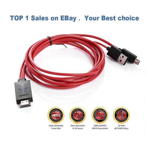Câble adaptateur MHL Micro USB vers HDMI 1080P HD TV Samsung Galaxy S4 S3 Note 2 3 8