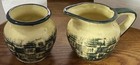VINTAGE HAND PAINTED CREAMER & SUGAR BOWL MADE IN JAPAN — photo 1