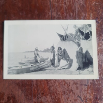 Reed's Indianer Bilder Postkarte Nr. 7, Das Sommerlager. Ojibway / Chippewa.