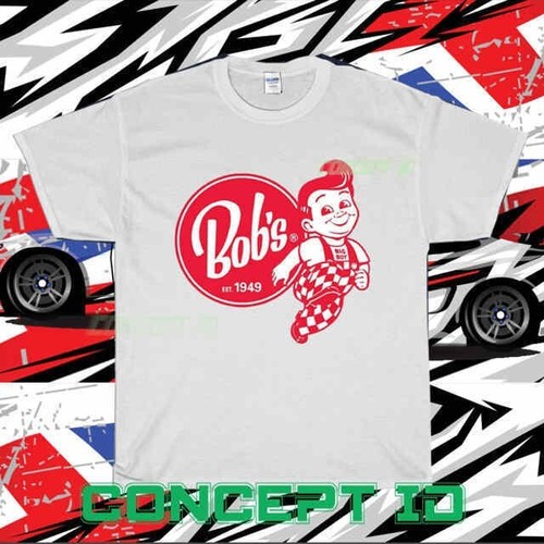 NUOVA CAMICIA BOB'S BIG BOY LOGO RACING T-SHIRT UNISEX MAGLIETTA DIVERTENTE USA TAGLIA S-5XL - Foto 5 di 5