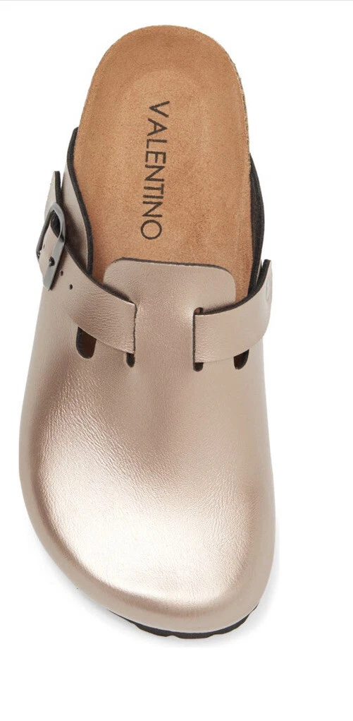 Valentino By Mario Valentino Leather Clogs Birkenstock Stile Sz 8 $550