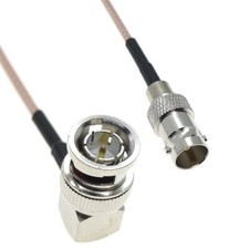 RG179 BNC Male Right Angle to BNC Female Connector 75ohm HD-SDI RF Coaxial Cable
