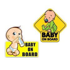 Baby On Board Sticker Cool Auto Styling Universal Fits Motorcycle Car PET Label
