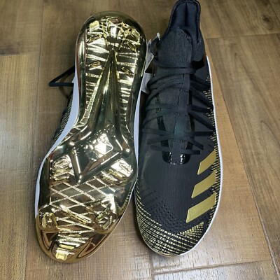 Adidas AfterBurner 6 Gold Metal Baseball Cleats Black  display picture 1