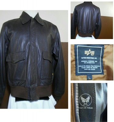 alpha industries a2 leather jacket