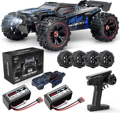 1/14 Brushless RC Cars for Adults Fast 50+ Mph, RC Trucks 4X4 Offroad Waterproof